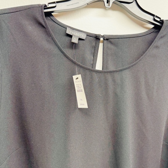 TALBOTS WOMENS CROP TOP SIZE XL BLACK NWT - Picture 4 of 10